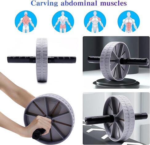 Ab Roller Wheel for Abs Workout, Core Strength Training Equipment - Exercise Wheel for Home Gym, Abdominal Muscle Toner, Fitness Equipment for Men & Women in Saudi Arabia