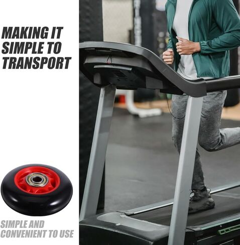 4Pcs Durable Plastic Roller Wheels for Fitness Equipment Compatible with Treadmills and Stationary Bikes Easy to Move and Store Gym Replacement Parts for Home Exercise in Saudi Arabia