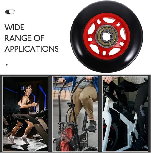 4Pcs Durable Plastic Roller Wheels for Fitness Equipment Compatible with Treadmills and Stationary Bikes Easy to Move and Store Gym Replacement Parts for Home Exercise in Saudi Arabia