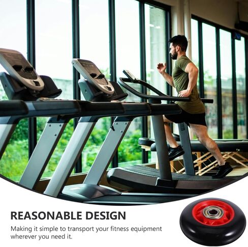 4Pcs Durable Plastic Roller Wheels for Fitness Equipment Compatible with Treadmills and Stationary Bikes Easy to Move and Store Gym Replacement Parts for Home Exercise in Saudi Arabia