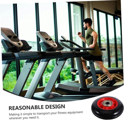 4Pcs Durable Plastic Roller Wheels for Fitness Equipment Compatible with Treadmills and Stationary Bikes Easy to Move and Store Gym Replacement Parts for Home Exercise in Saudi Arabia
