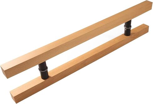 Solid Wood Push Pull Door Handle, Heavy-Duty Commercial Grade Entry Door Handle, for Home/Shop/Garage/Office, 5 Sizes (Size : 600 * 400mm) (600 * 400mm) in Kuwait