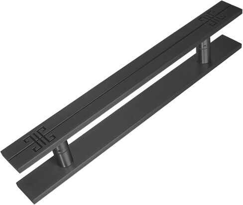 Door Handle Sliding Barn Door Handle Modern Barn Door Handle Pull Push,Glass Sliding Door Shower Hotel Shopping Mall H-Shaped Door Pulls Bar,Interior Exterior Entrance in Saudi Arabia
