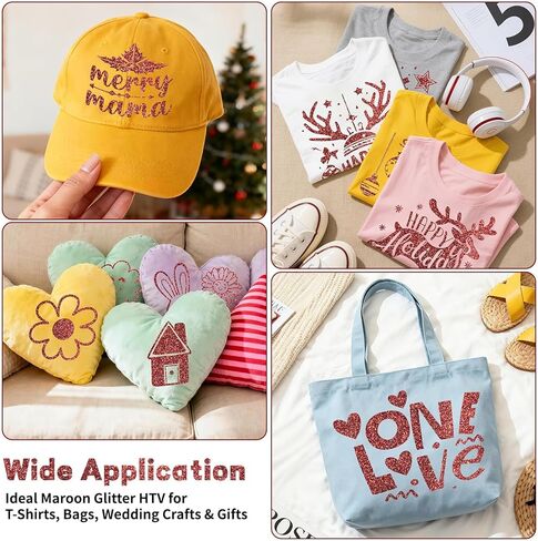 TECKWRAP Glitter HTV Heat Transfer Vinyl Roll - 10" x 5ft HTV Vinyl for Shirts, Iron on Vinyl for All Cutter Machine, Easy to Cut & Weed (Blue) in Kuwait