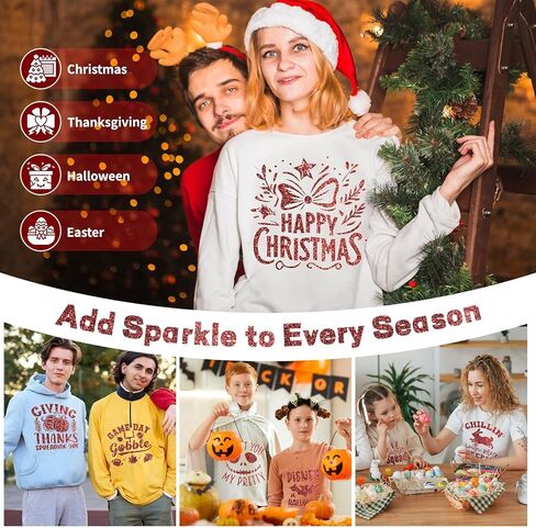 TECKWRAP Glitter HTV Heat Transfer Vinyl Roll - 10" x 5ft HTV Vinyl for Shirts, Iron on Vinyl for All Cutter Machine, Easy to Cut & Weed (Blue) in Kuwait