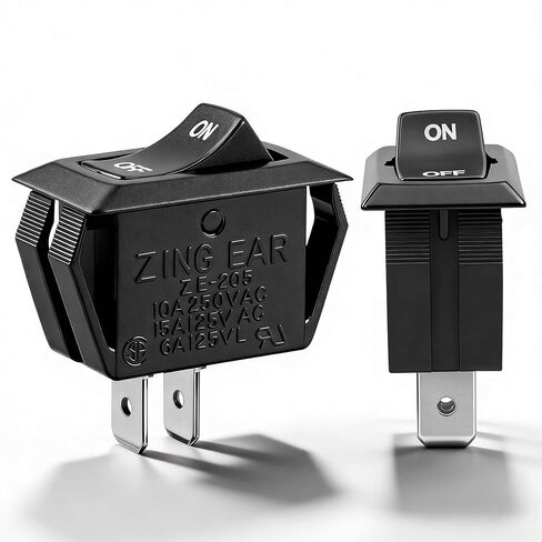 استبدال مفاتيح الروك 10 أمبير 250 فولت تيار متردد لمفتاح تبديل الفراغ في المتجر، متوافق مع الحرفيين وRidgid المكانس الكهربائية الرطبة والجافة، 15A125VAC، 3/4 HP، ON-None-Off (عبوتان) in Kuwait