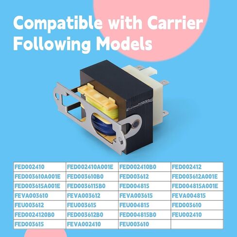 HT01CN241 Transformer 208/240V to 24V 40VA Compatible with Carrier Payne SmartComfort Replacement for ICP Heil for Tempstar for Comfortmaker for Arcoaire HVAC Replace 1172028 BE28316007 in Saudi Arabia