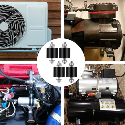 4 Pack 25x25mm M6 Rubber Vibration Isolator Mounts, Rubber Isolator Mounts, Rubbers Mount Shock Absorber, Anti Vibration Pads for Fitness Equipment in Kuwait