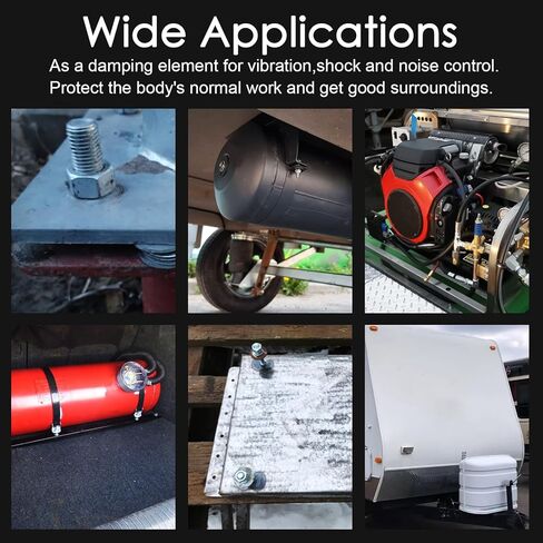 4 Pack 25x25mm M6 Rubber Vibration Isolator Mounts, Rubber Isolator Mounts, Rubbers Mount Shock Absorber, Anti Vibration Pads for Fitness Equipment in Kuwait