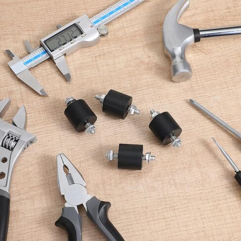 4 Pack 25x25mm M6 Rubber Vibration Isolator Mounts, Rubber Isolator Mounts, Rubbers Mount Shock Absorber, Anti Vibration Pads for Fitness Equipment in Kuwait