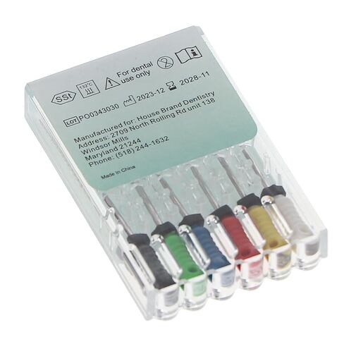 400145 HSB Endodontic K-Files 31mm #45-80 Assorted Stainless Steel 6/Pk in Kuwait