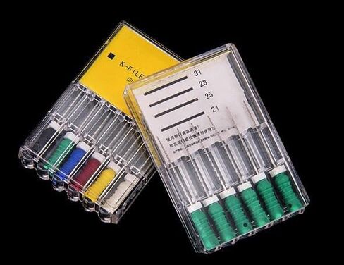 6Pcs/Pack Dental Hand Use K-Files 25mm Stainless Steel Endodontic Root Canal Files Dentist Tools Dental Lab Instruments (10,25mm) in Saudi Arabia