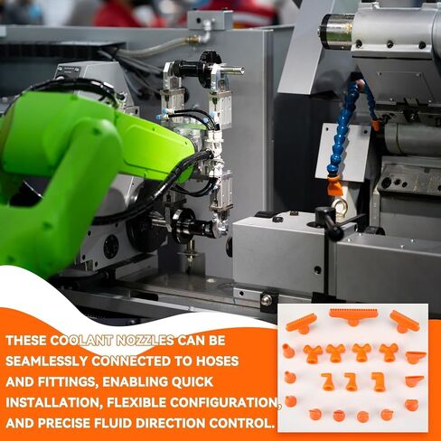 20 Piece Hose ID Coolant Hose Component 1/4" Nozzle Set Connects to Modular Line and Fittings for Hydraulic Machinery/Water Cooling System in Kuwait