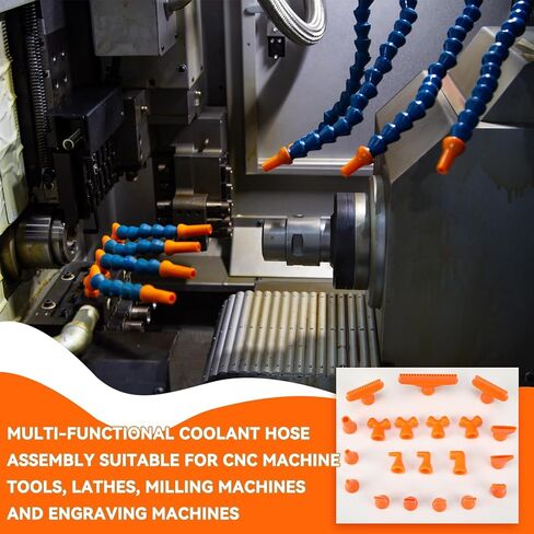 20 Piece Hose ID Coolant Hose Component 1/4" Nozzle Set Connects to Modular Line and Fittings for Hydraulic Machinery/Water Cooling System in Kuwait