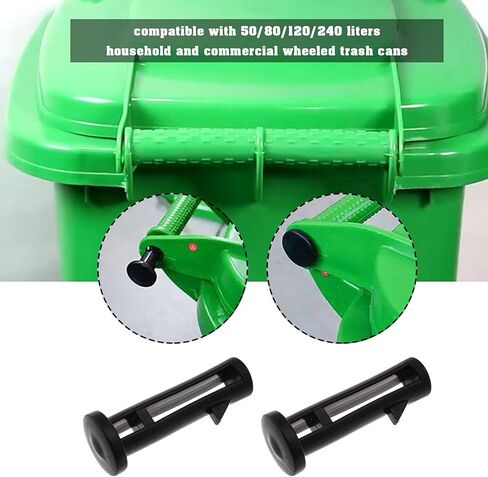 Create idea 4X Wheelie Bin Lid Hinge Pins 60mmx15mm Black Plastic Fit for 50/80/120/240L Household and Commercial Wheelie Trash Bins in Saudi Arabia