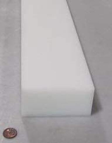 White HDPE (High Density Polyethylene) Rectangular Bar 2.00" (2") x 4.00" (4") x 48" Length in Saudi Arabia