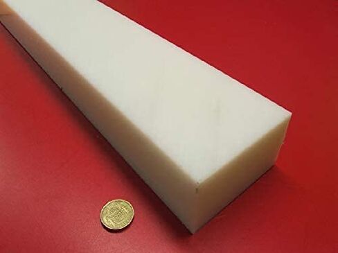 White HDPE (High Density Polyethylene) Rectangular Bar 2.00" (2") x 4.00" (4") x 48" Length in Saudi Arabia
