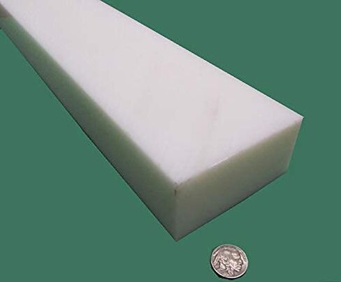White HDPE (High Density Polyethylene) Rectangular Bar 2.00" (2") x 4.00" (4") x 48" Length in Saudi Arabia