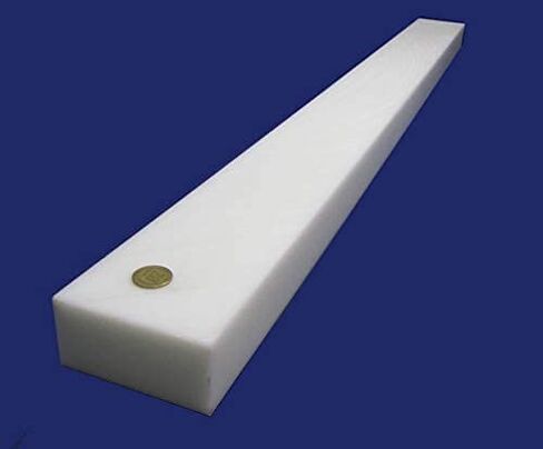 White HDPE (High Density Polyethylene) Rectangular Bar 2.00" (2") x 4.00" (4") x 48" Length in Saudi Arabia