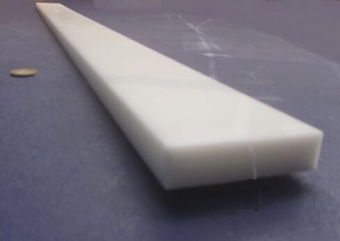 White HDPE (High Density Polyethylene) Rectangular Bar .750" (3/4") x 3.00" (3") x 48" 1 pc in Saudi Arabia