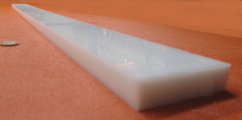 White HDPE (High Density Polyethylene) Rectangular Bar .750" (3/4") x 3.00" (3") x 48" 1 pc in Saudi Arabia
