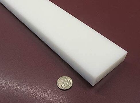 White HDPE (High Density Polyethylene) Rectangular Bar .750" (3/4") x 3.00" (3") x 48" 1 pc in Saudi Arabia