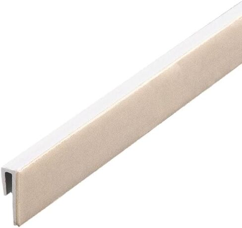 Outwater Plastic J Channel Fits Material 1/16 Inch Thick White Rigid PVC Cap Moulding with Adhesive 8 Foot Length Commercial Pack (Pack of 25, 200 Feet Total) in Saudi Arabia