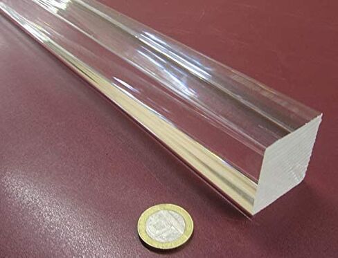 Acrylic Extruded Square Bar 1.50" (1-1/2") Square x 6 Ft Length Clear 1 pc in Saudi Arabia