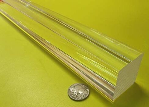 Acrylic Extruded Square Bar 1.50" (1-1/2") Square x 6 Ft Length Clear 1 pc in Saudi Arabia