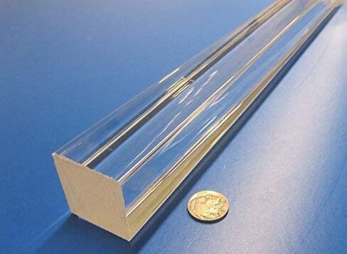 Acrylic Extruded Square Bar 1.50" (1-1/2") Square x 6 Ft Length Clear 1 pc in Saudi Arabia