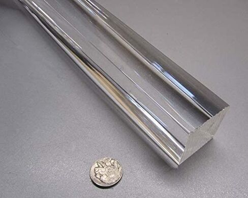 Acrylic Extruded Square Bar 1.50" (1-1/2") Square x 6 Ft Length Clear 1 pc in Saudi Arabia