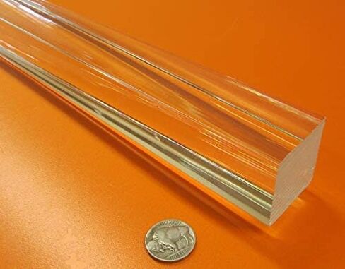 Acrylic Extruded Square Bar 1.50" (1-1/2") Square x 6 Ft Length Clear 1 pc in Saudi Arabia