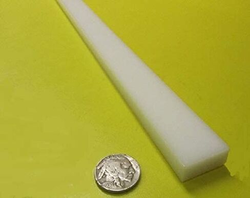 شريط مستطيل أبيض HDPE (بولي إيثيلين عالي الكثافة) .375 بوصة (3/8 بوصة) × 1.00 بوصة (1 بوصة) × 48 بوصة 4 قطع in Saudi Arabia