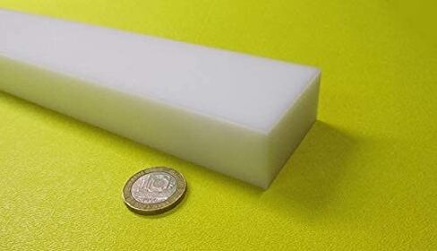 شريط مستطيل أبيض HDPE (بولي إيثيلين عالي الكثافة) 1.00 بوصة (1 بوصة) × 2.00 بوصة (2 بوصة) × 48 بوصة 2 قطعة in Saudi Arabia