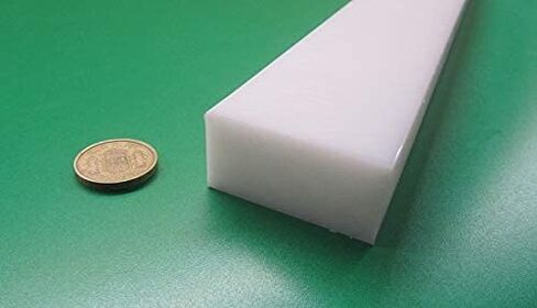 شريط مستطيل أبيض HDPE (بولي إيثيلين عالي الكثافة) 1.00 بوصة (1 بوصة) × 2.00 بوصة (2 بوصة) × 48 بوصة 2 قطعة in Saudi Arabia