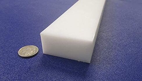 شريط مستطيل أبيض HDPE (بولي إيثيلين عالي الكثافة) 1.00 بوصة (1 بوصة) × 2.00 بوصة (2 بوصة) × 48 بوصة 2 قطعة in Saudi Arabia