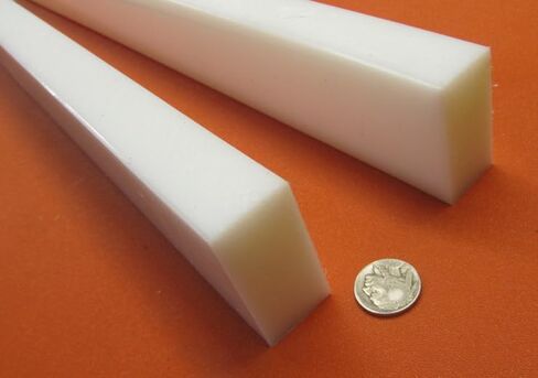 شريط مستطيل أبيض HDPE (بولي إيثيلين عالي الكثافة) 1.00 بوصة (1 بوصة) × 2.00 بوصة (2 بوصة) × 48 بوصة 2 قطعة in Saudi Arabia
