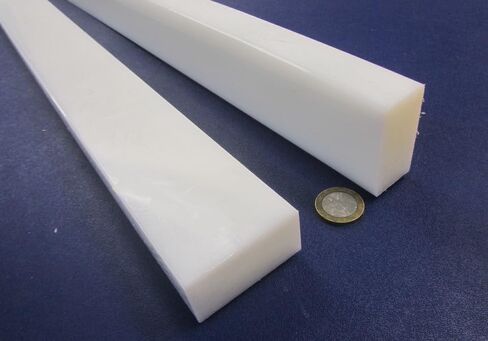 شريط مستطيل أبيض HDPE (بولي إيثيلين عالي الكثافة) 1.00 بوصة (1 بوصة) × 2.00 بوصة (2 بوصة) × 48 بوصة 2 قطعة in Saudi Arabia