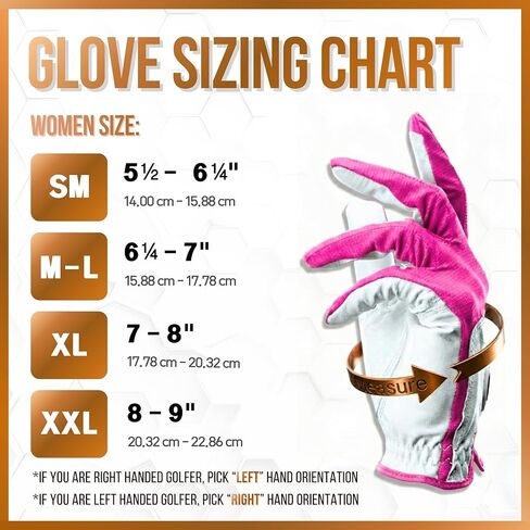 Copper Tech Ladies Golf Gloves Women Left Hand or Right Hand 2 Pack | Copper Compression Joint Support with Flexible & Comfortable Fit in Saudi Arabia