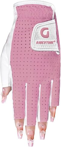 Womens Fingerless Golf Gloves Ladies Half Finger Golf Gloves Breathable Yoga Mesh for Fashion-Conscious Golfers in Kuwait