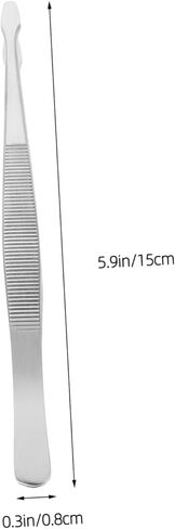 YARNOW Stainless Tweezers for Philately Collectors Anti-Static Long Curved Tongs for Stamps and Jewelry 6-inch Length in Saudi Arabia