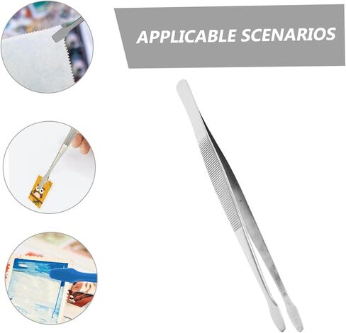 YARNOW Stainless Tweezers for Philately Collectors Anti-Static Long Curved Tongs for Stamps and Jewelry 6-inch Length in Saudi Arabia