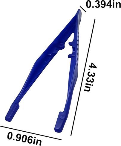 ملاقط بلاستيكية، ملاقط للإسعافات الأولية للاستعمال مرة واحدة مع حواف للأصابع، مناسبة للمختبر، المنزل، الملابس، الحرف اليدوية، العلوم الابتدائية، الفصل المدرسي، عبوة من 30 قطعة، أزرق in Kuwait
