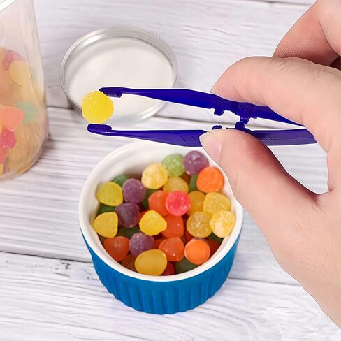 ملاقط بلاستيكية، ملاقط للإسعافات الأولية للاستعمال مرة واحدة مع حواف للأصابع، مناسبة للمختبر، المنزل، الملابس، الحرف اليدوية، العلوم الابتدائية، الفصل المدرسي، عبوة من 30 قطعة، أزرق in Kuwait