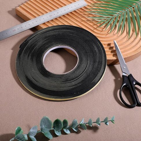 Sliverdew Car Speaker Sealing Tape, 50Ft Speaker Foam Grip Tape Soundproofing Waterproofing Gasket-Tape Automotive Insulation Foam Tapes, 2mm Thick 6mm Width, Black in Saudi Arabia