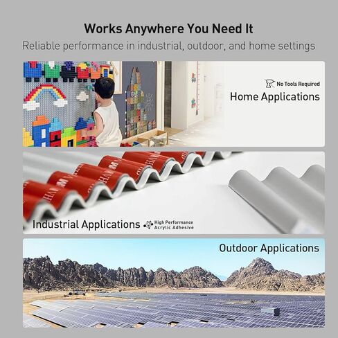 شريط مزدوج الجوانب شديد التحمل مقاس 0.39 بوصة × 16.5 قدم مصنوع من لاصق قوي 3M 4611 يتحمل درجة حرارة 450 درجة فهرنهايت لشريط تثبيت رغوي مقاوم للماء موثوق به لربط الزجاج المعدني للسيارات في المنزل والمكتب in Kuwait