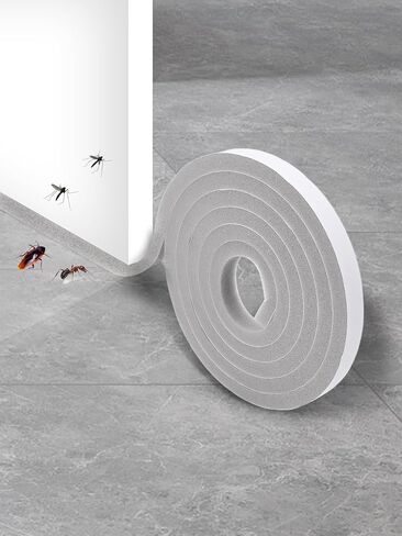Self-Adhesive Sponge Seal Cuttable Waterproof Soundproof Seal Door Frame Cabinet Wear Protection Tool，1.5cm Width，1 Roll in Saudi Arabia