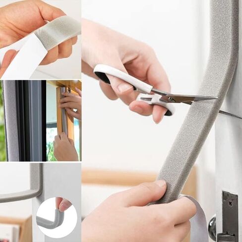 Self-Adhesive Sponge Seal Cuttable Waterproof Soundproof Seal Door Frame Cabinet Wear Protection Tool，1.5cm Width，1 Roll in Saudi Arabia