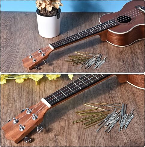 Electric Guitar Fret Wire Guitar Fretboard 22 Fret 2.4mm Silver Tone for Guitar Fingerboard Replacement, Pack of 22 in Saudi Arabia