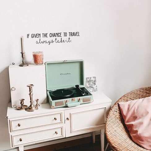 Vinyl Wall Art Decal - If Given The Chance to Travel Always Take It - 5.5" x 25" - Trendy Cute Optimistic Travel Quote Sticker for Bedroom Living Room Office School Coffee Shop Travelers Agency Decor in Kuwait
